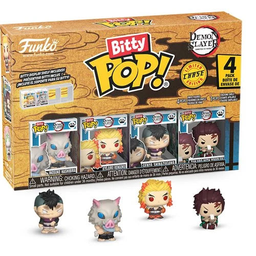 Funko Bitty POP!: Demon Slayer - Inosuke Hashibira (Mini-Figure 4-Pack) (Limited Chase Edition)