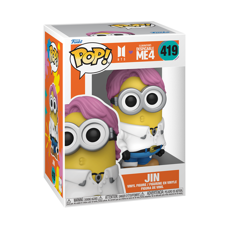 PRESALE | Funko POP! Movies: Despicable Me 4 x BTS - Jin (Minion) Vinyl Figure #419