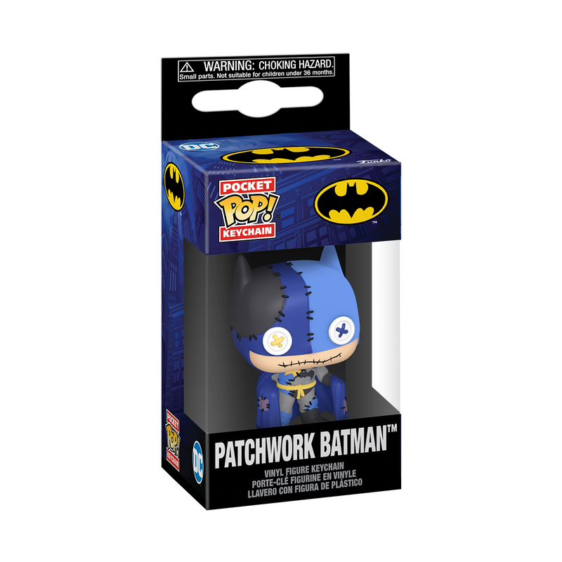 PRESALE | Funko POP! Keychain: DC Comics - Batman (Patchwork) Key Chain