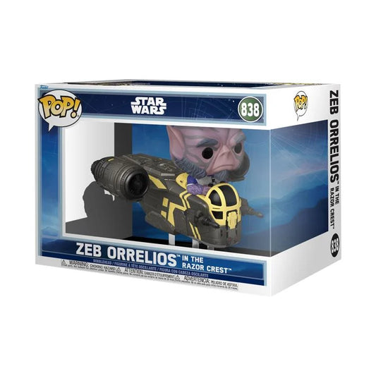 Funko POP! Rides: Star Wars - Zeb Orrelios in the Razor Crest #838 (Deluxe) (Mandalorian & Grogu)