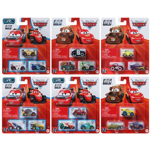 Disney Pixar: Cars Mini Racers 3-Pack 2024 Mix 3 Case of 6 [Mattel]