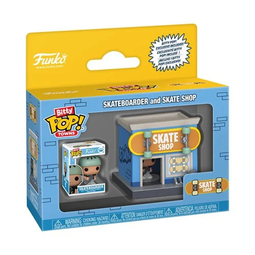 Funko Bitty POP! Towns: Skate Shop - Skateboarder and Skate Shop