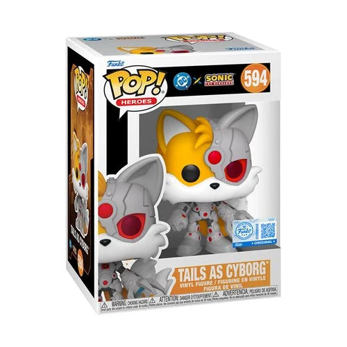 Funko POP!: Heroes: Justice League x Sonic the Hedgehog - Tails as Cyborg #594