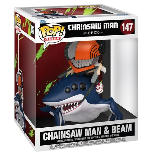 Funko POP! Rides: Chainsaw Man Reze Arc - Chainsaw Man and Beam #147 (Deluxe)