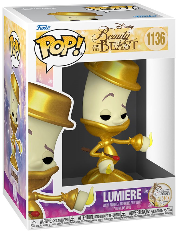 Funko POP!: Disney Beauty and the Beast - Lumiere #1136 (30th Anniversary)