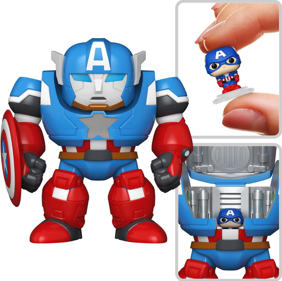 Funko Bitty POP! Bitty Bot: Marvel Studios What If - Captain America Mech with Captain America