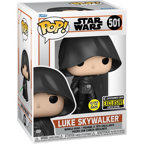 Funko Pop!: Star Wars - Luke Skywalker #501 (The Mandalorian) (Glow in the Dark) (Entertainment Earth Exclusive)