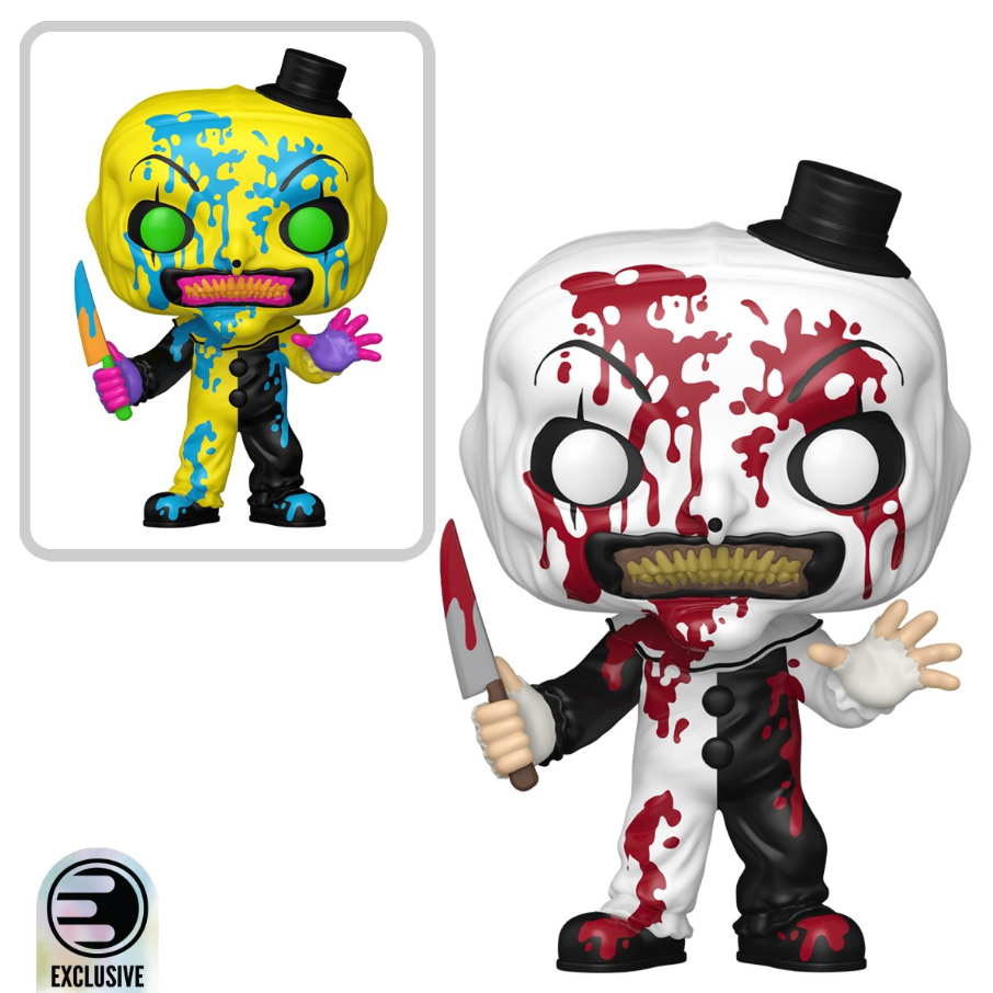 Funko POP! Movies: Terrifier 3 - Art the Clown #1948 - Entertainment Earth Exclusive (Black Light Chase)