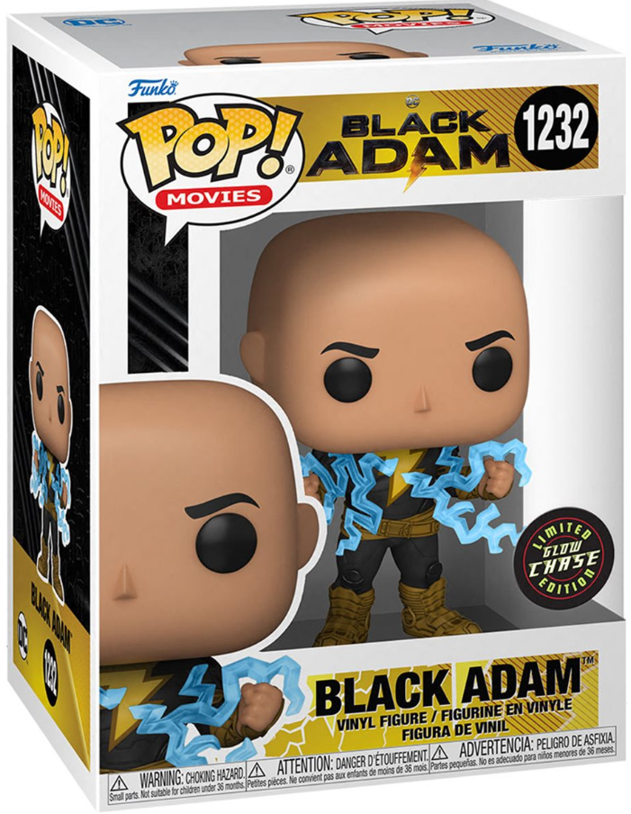 Funko POP! Movies: DC Black Adam - Black Adam (Lightning) #1232 (Limited Glow Chase Edition)