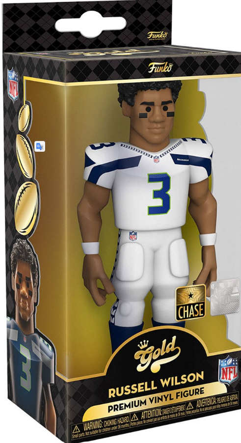 Funko: Gold - Seahawks Russell Wilson (Home Uniform) (NFL) (Premium) (Chase) 5-inch