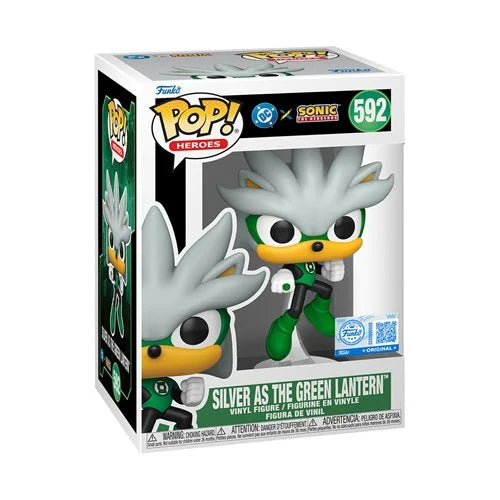 Funko POP!: Heroes: Justice League x Sonic the Hedgehog - Silver as the Green Lantern #592