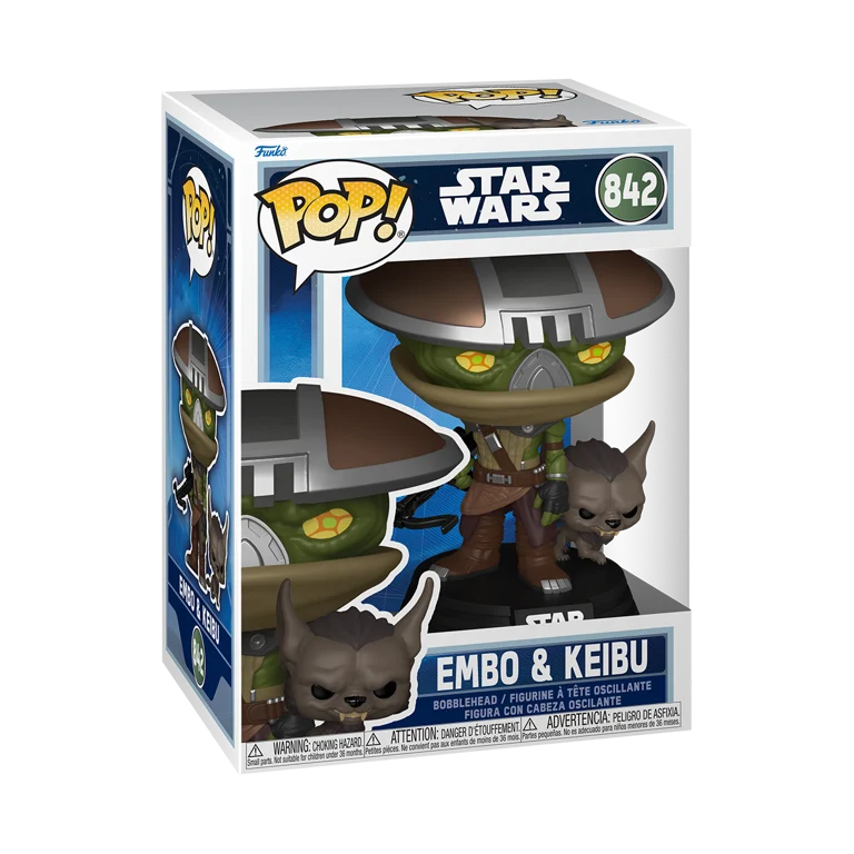 Funko POP!: Star Wars - Embo & Keibu #842 (The Mandalorian and Grogu)