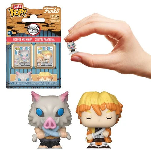 Funko Bitty Pop!: Demon Slayer - Inosuke Hashibira and Zenitsu Agatsuma 2-Pack