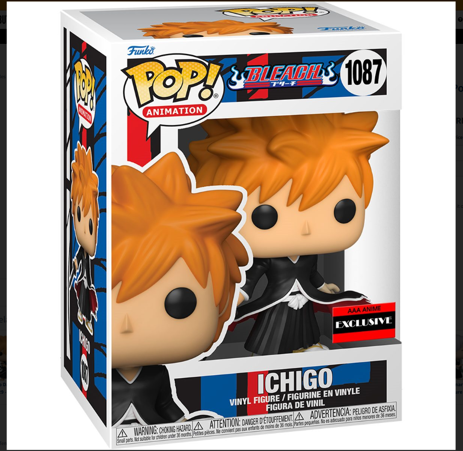 Funko POP! Animation: Bleach - Ichigo #1087 (Bankai Tensa Zangetsu) (Limited Chase Edition) (AAA Anime Exclusive)