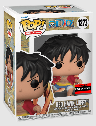 Funko POP! Animation: One Piece - Red Hawk Luffy #1273 (Limited Glow Chase Edition) (AAA Anime Exclusive)