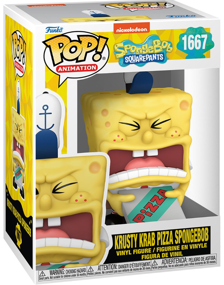 Funko Pop! Animation: SpongeBob SquarePants - Krusty Krab Pizza SpongeBob (25th Anniversary) #1667