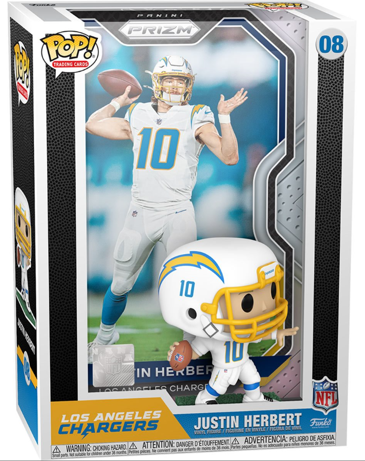 Funko POP! Trading Cards: Los Angeles Chargers - Justin Herbert #08 (with Case)