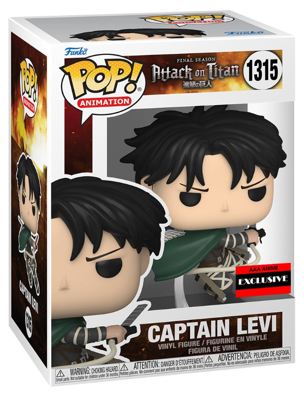 Funko POP! Animation: Attack on Titan - Captain Levi #1315 (AAA Anime Exclusive)