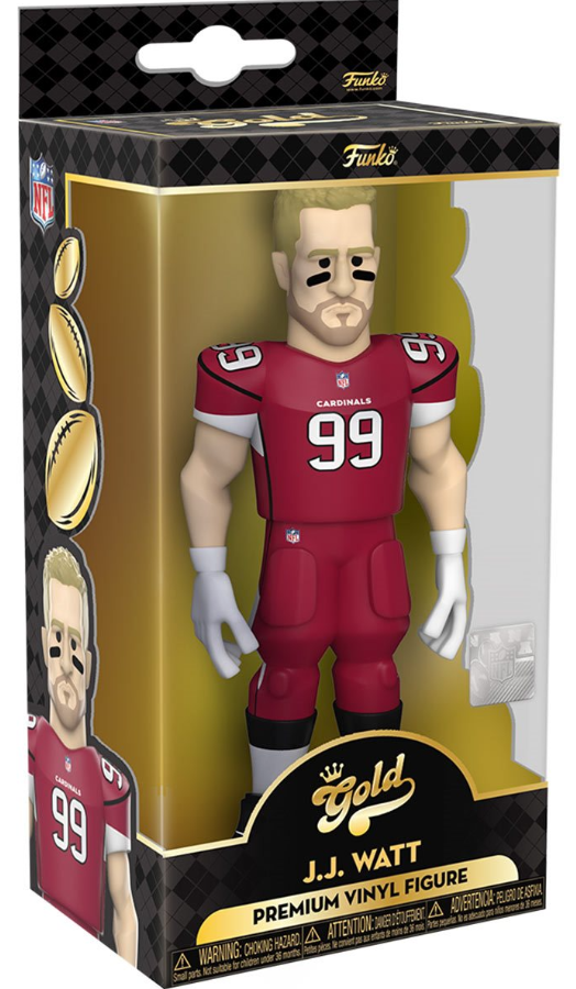 Funko: Gold - J.J. Watt (NFL) (Arizona Cardinals) (Premium) (Chase) 5-inch