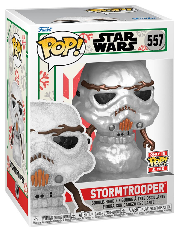 Funko POP!: Star Wars - Stormtrooper #557 (Metallic) (Holioday) and Adult POP! T-Shirt 2-Pack