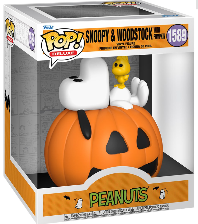 Funko POP! Deluxe: Peanuts - Snoopy with Woodstock with Pumpkin #1589 (It's the Great Pumpkin Charlie Brown)