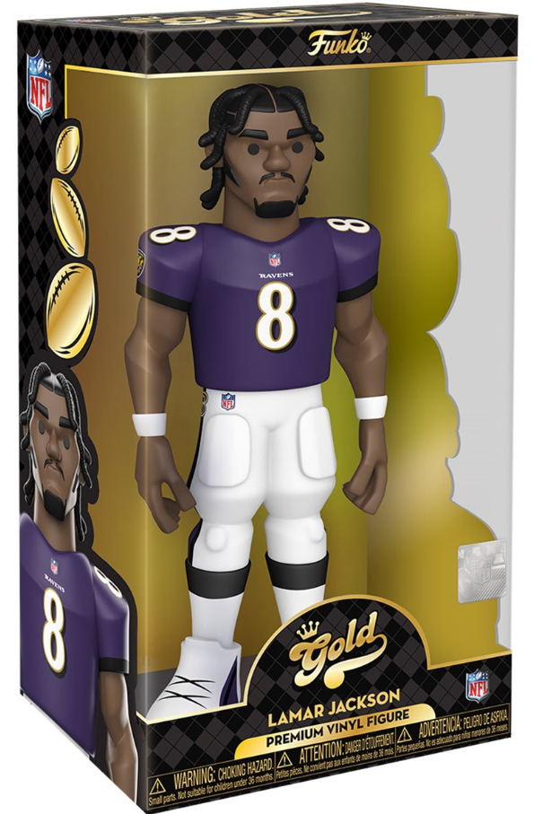 Funko: Gold - Lamar Jackson (NFL) (Baltimore Ravens) (Premium) (Chase) 12-inch