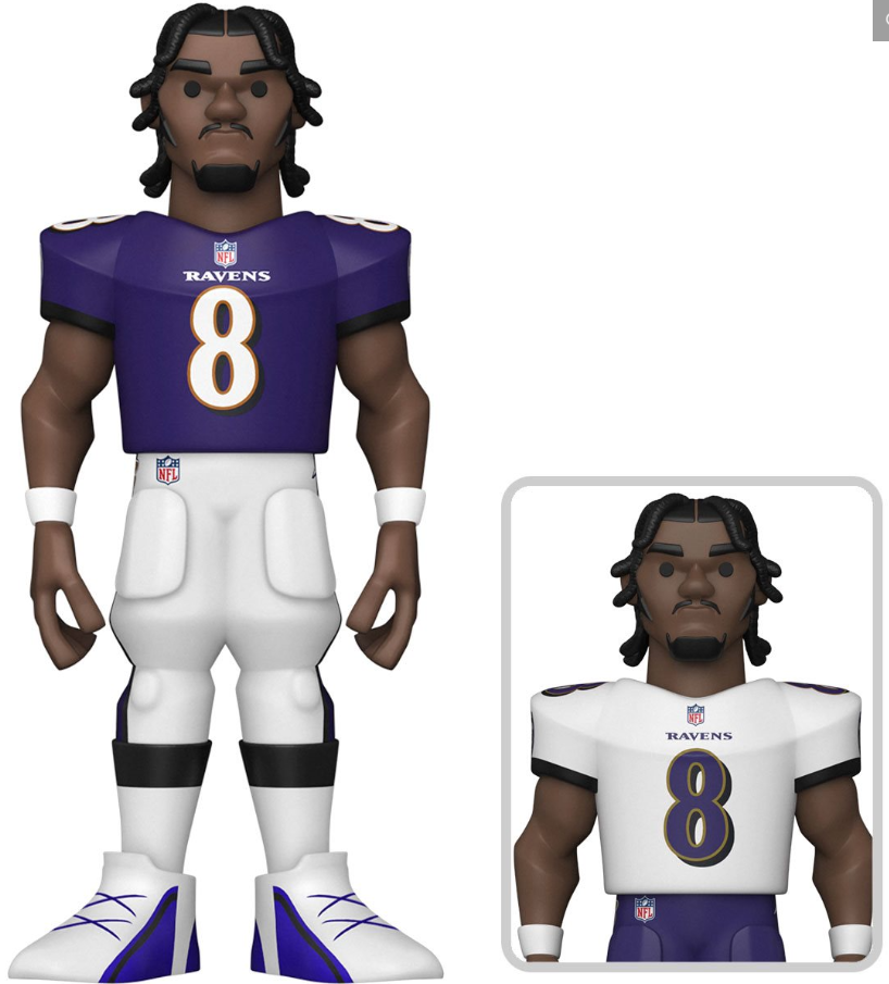 Funko: Gold - Lamar Jackson (NFL) (Ravens) (Premium) (Chase) 5-inch