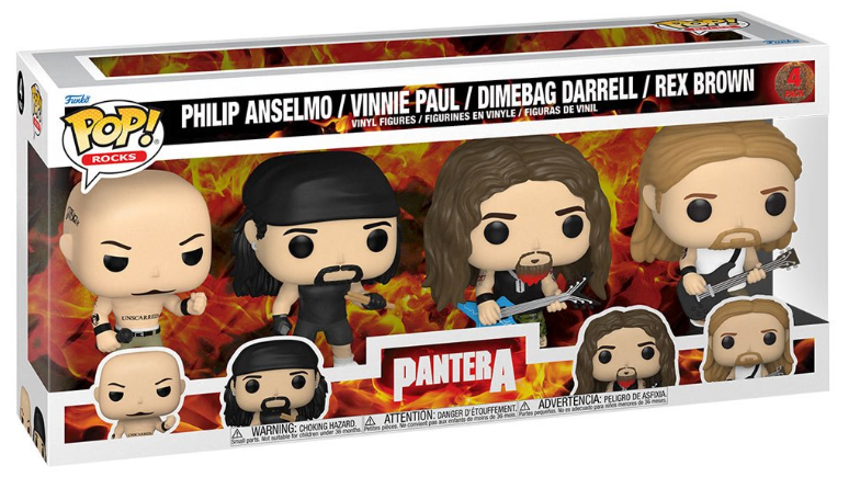 Funko POP! Rocks: Pantera - Philip Anselmo / Vinnie Paul/ Dimebag Darrel/ Rex Brown 4-Pack Set