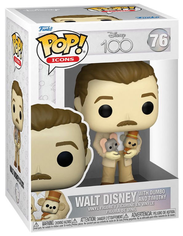 Funko POP! Icons: Disney 100 - Walt Disney with Dumbo and Timothy #76