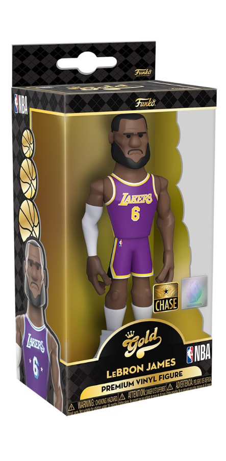 Funko: Gold - LeBron James (NBA) (Los Angeles Lakers) (Premium) (Chase) 5-inch