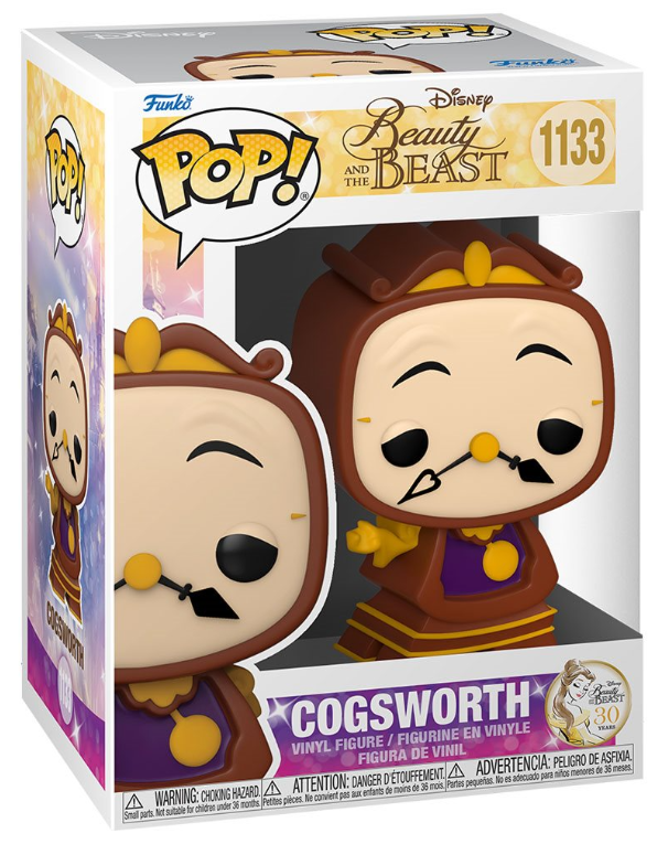 Funko POP!: Disney Beauty and the Beast - Cogsworth #1133 (30th Anniversary)