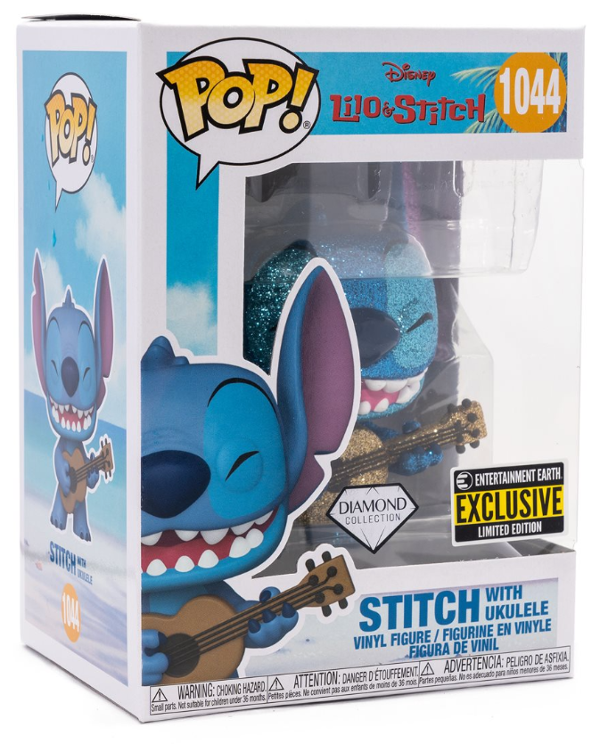 Funko POP!: Lilo & Stitch - Stitch with Ukulele #1044 (Diamond Collection) (Entertainment Earth Exclusive)