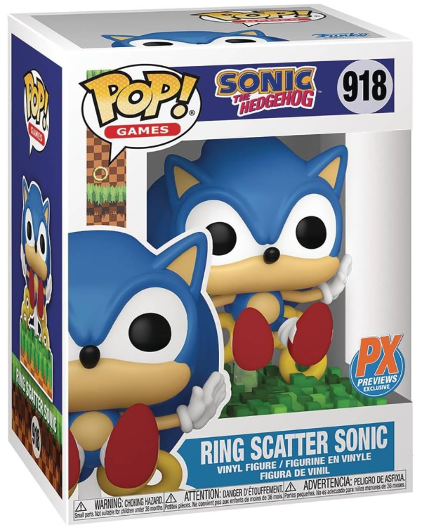 Funko POP! Games: Sonic the Hedgehog - Ring Scatter Sonic #918 (PX Previews Exclusive)