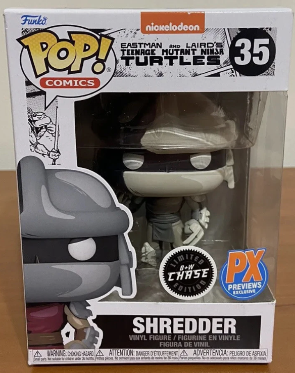 Funko POP! Comics: Teenage Mutant Ninja Turtles - Shredder #35 (PX Previews Exclusive) (Limited B&W Chase Edition)