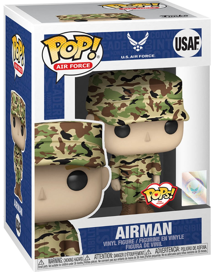 Funko POP! Air Force: U.S. Air Force - Airman (Caucasian Male) (Pops with Purpose)
