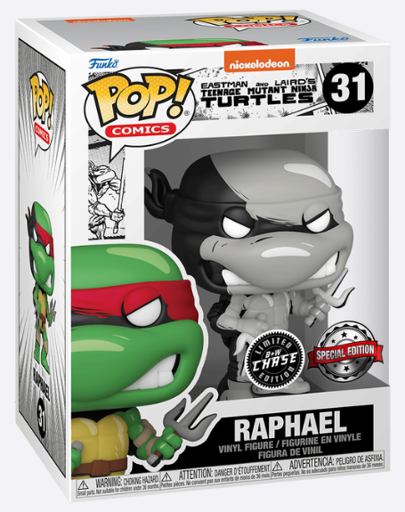 Funko POP! Comics: Teenage Mutant Ninja Turtles - Raphael #31 (PX Previews Exclusive) (Limited B&W Chase Edition)