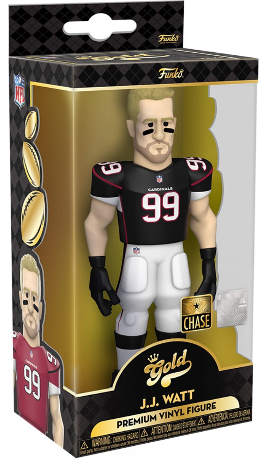 Funko: Gold - J.J. Watt (NFL) (Arizona Cardinals) (Premium) (Chase) 5-inch