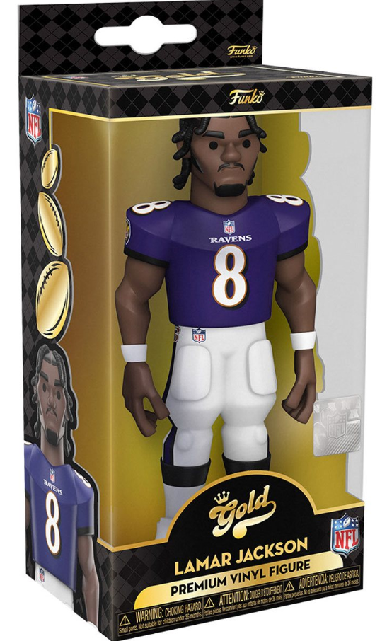 Funko: Gold - Lamar Jackson (NFL) (Ravens) (Premium) (Chase) 5-inch