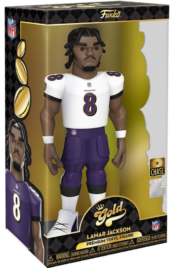 Funko: Gold - Lamar Jackson (NFL) (Baltimore Ravens) (Premium) (Chase) 12-inch