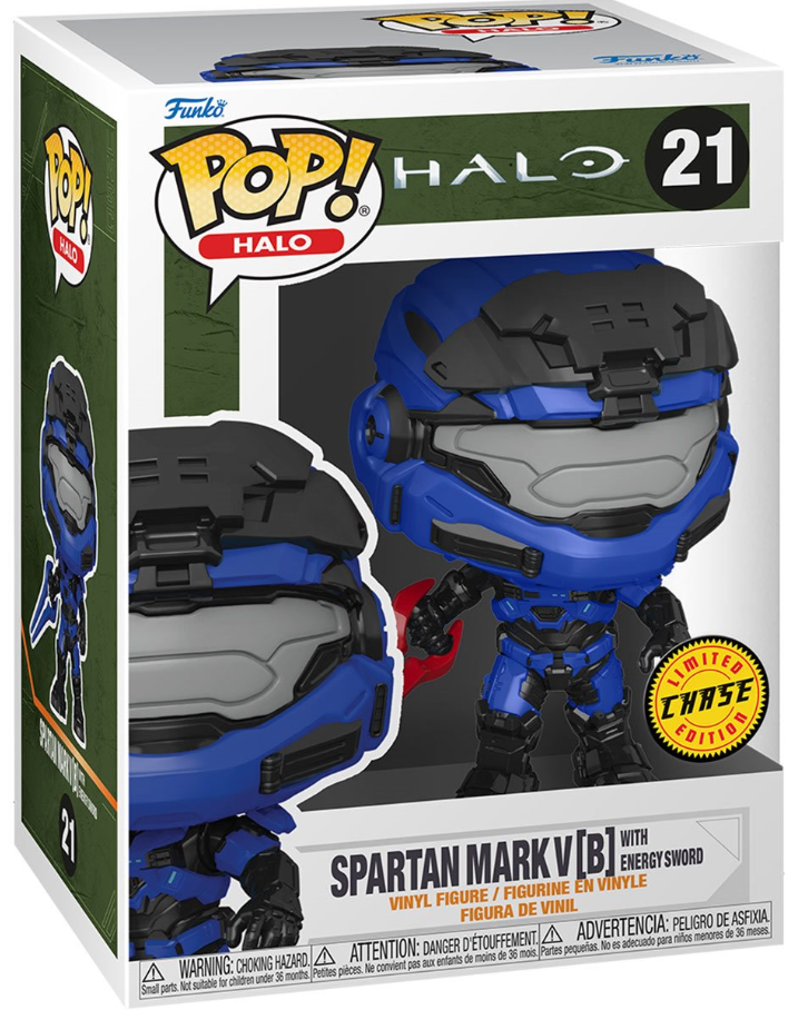 Funko POP! Halo: Halo - Spartan Mark V [B] with Energy Sword #21 (Limited Chase Edition)