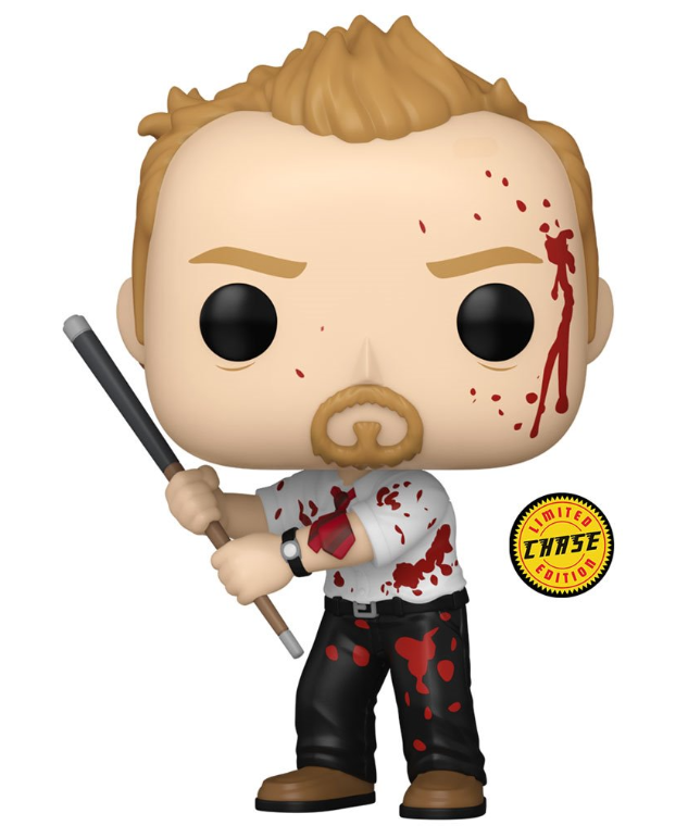 Funko POP! Movies: Shaun of the Dead - Shaun #1660 (with Pool Cue) (Specialty Series) (Limited Chase Edition)