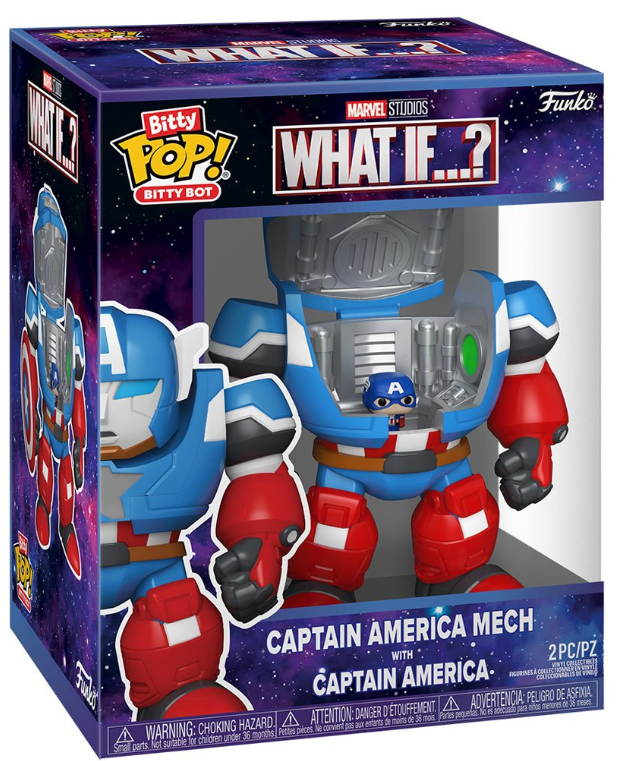 Funko Bitty POP! Bitty Bot: Marvel Studios What If - Captain America Mech with Captain America