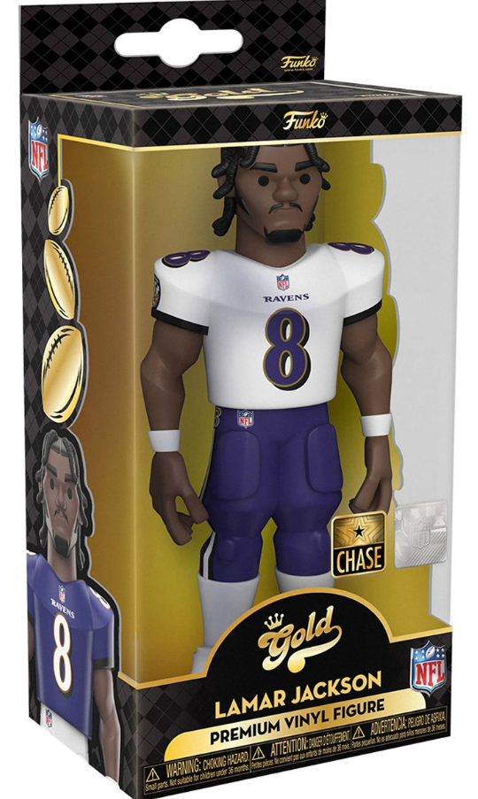Funko: Gold - Lamar Jackson (NFL) (Ravens) (Premium) (Chase) 5-inch