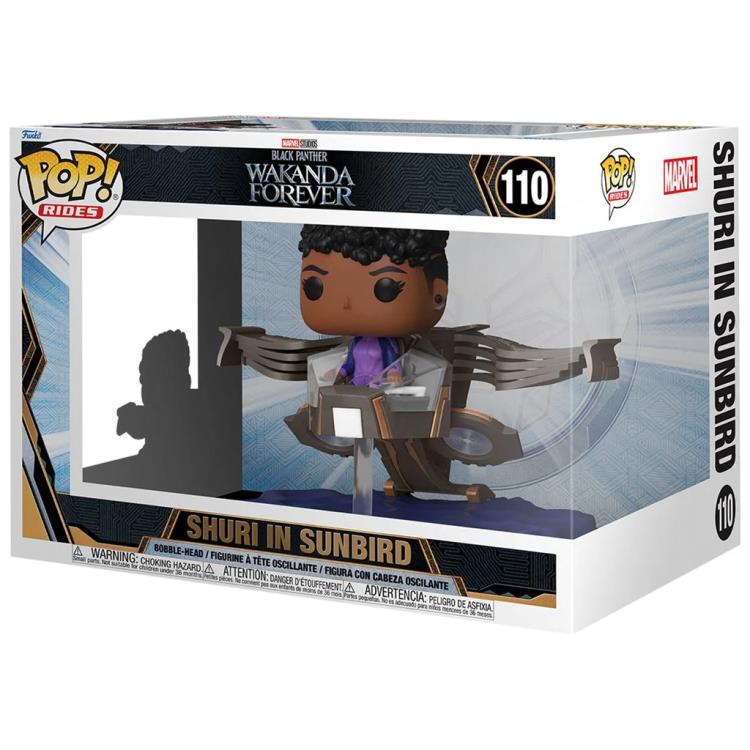 PRESALE | Funko POP! Rides - Marvel - Black Panther: Wakanda Forever - Shuri in Sunbird #110 Vinyl Bobblehead