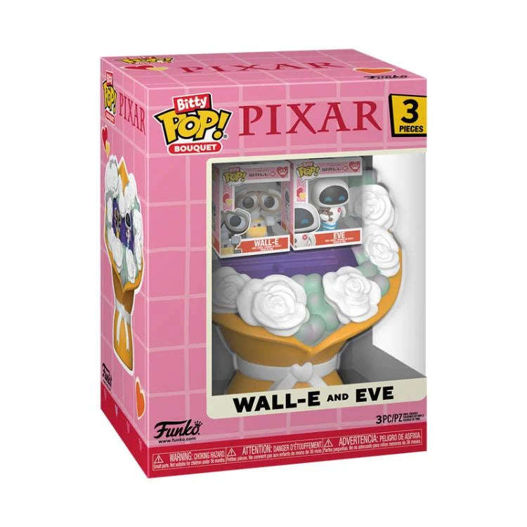 Funko Bitty POP! Bouquet: Pixar - Wall-E & Eve (Seasonal Items) (Valentine’s Day)