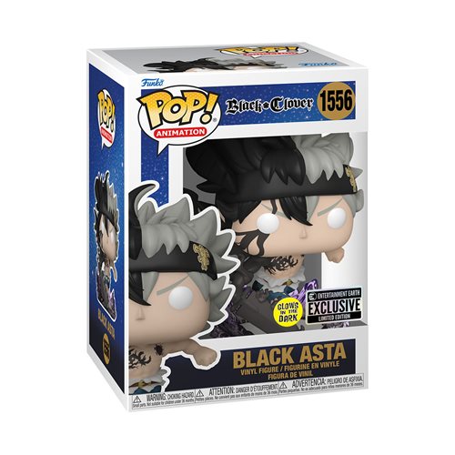 PRESALE | Funko POP! Black Clover Black Asta Glow-in-the-Dark #1556 Entertainment Earth Exclusive Vinyl Figures