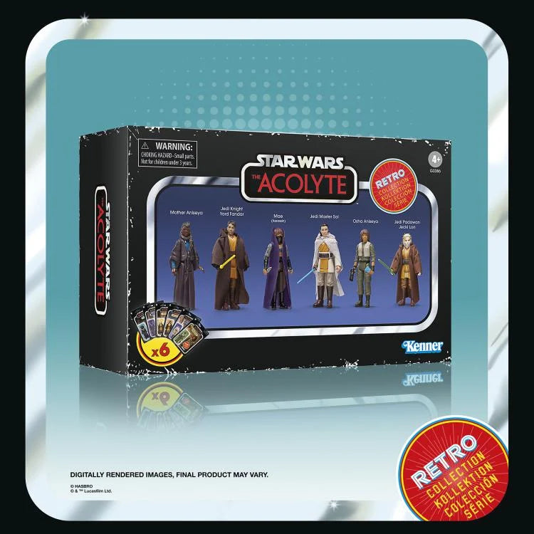 PRESALE | Star Wars: The Retro Collection The Acolyte 3 3/4-Inch Action Figure 6-Pack (Hasbro)