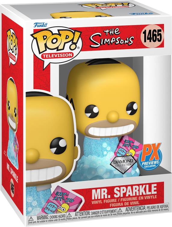 PRESALE | Funko POP! Television: The Simpsons - Mr. Sparkle (Diamond Glitter Ver.) #1465 - PX Previews Exclusive