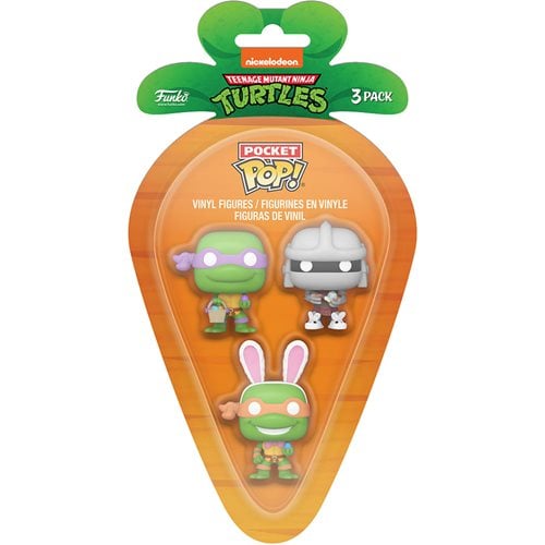 Funko POP! Teenage Mutant Ninja Turtles Donatello, Michelangelo, Splinter Easter Carrot Pocket Mini-Figure 3-Pack Vinyl Figures