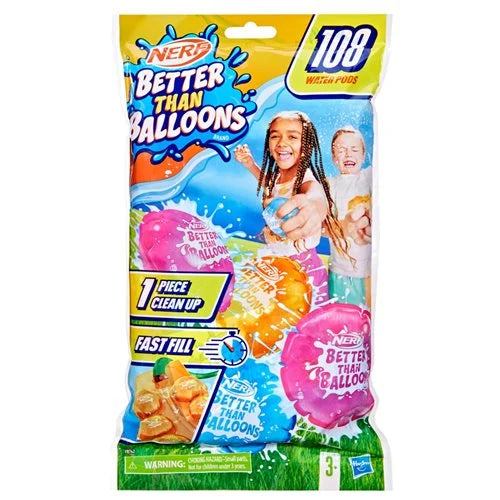 Nerf Better Than Balloons Water Toys - 108 pods (Hasbro)